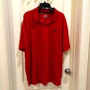 Red Under Armour HeatGear Polo